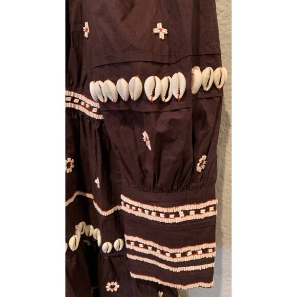 NWT ULLA JOHNSON Adama Beaded Long Sleeve Minidress Size 4 - Picture 5 of 9